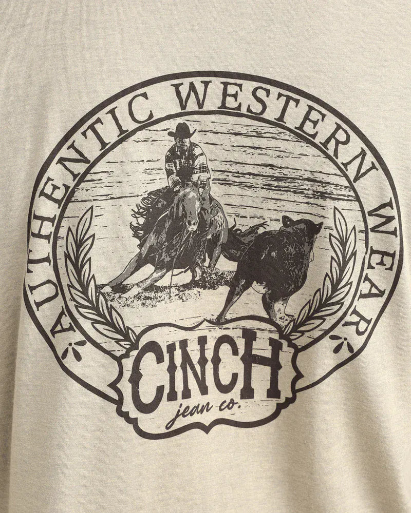 CINCH Mens - Shirt - Tee Cinch Men's Tan Graphic T-Shirt MTT1690717