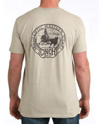 CINCH Mens - Shirt - Tee Cinch Men's Tan Graphic T-Shirt MTT1690717