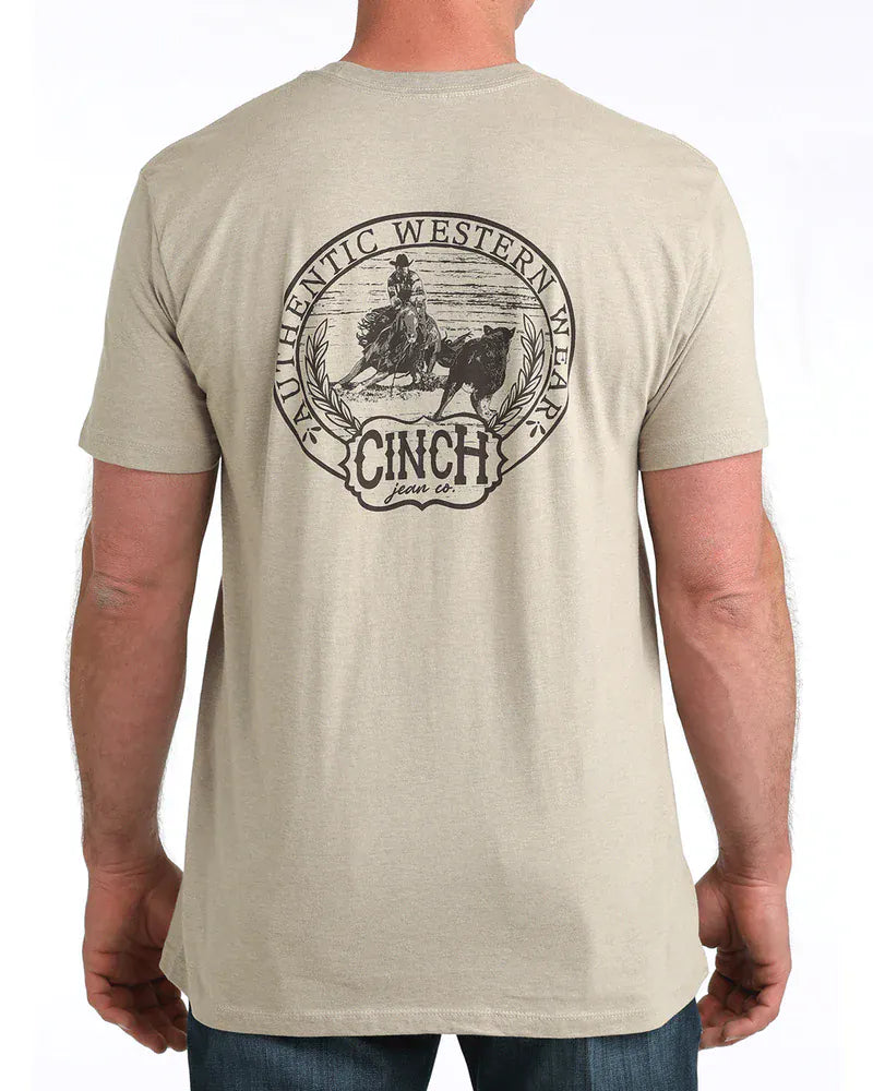 CINCH Mens - Shirt - Tee Cinch Men's Tan Graphic T-Shirt MTT1690717