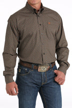 CINCH Mens - Shirt - Woven - Long Sleeve - Button Cinch Men's Geometric Print Button-Down Western Shirt MTW1105825