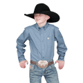 Cinch Shirts Cinch Boys Blue Geometric Print Long Sleeve Button Down Western Shirt MTW7060335
