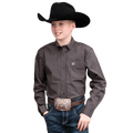 Cinch Shirts Cinch Boys Brown Diamond Print Long Sleeve Button Down Western Shirt MTW7060328