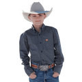 Cinch Shirts Cinch Boys Navy Geometric Print Long Sleeve Button Down Western Shirt MTW7060338