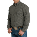 Cinch Shirts Cinch Men's Black Modern Fit Long Sleeve Button Down Western Shirt MTW1347090
