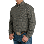 Cinch Shirts Cinch Men's Black Modern Fit Long Sleeve Button Down Western Shirt MTW1347090