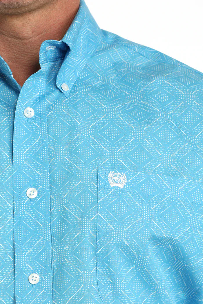 CINCH Shirts Cinch Men's Blue Classic Fit Button Down Western Shirt MTW1106086