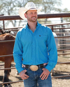 CINCH Shirts Cinch Men's Blue Geometric Button Down Western Shirt MTW1105956
