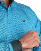 CINCH Shirts Cinch Men's Blue Geometric Button Down Western Shirt MTW1105956