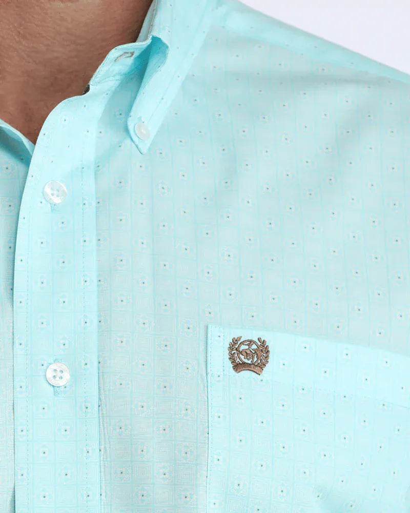 CINCH Shirts Cinch Men's Blue Geometric Button Down Western Shirt MTW1106062