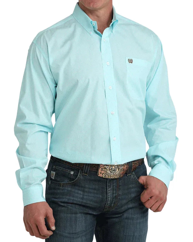 CINCH Shirts Cinch Men's Blue Geometric Button Down Western Shirt MTW1106062