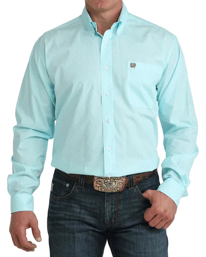 CINCH Shirts Cinch Men's Blue Geometric Button Down Western Shirt MTW1106062