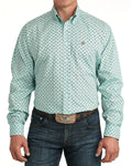 CINCH Shirts Cinch Men's Blue Medallion Stretch Fit Button Down Western Shirt MTW1106060