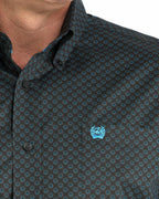 CINCH Shirts Cinch Men's Charcoal Geometric Button Down Western Shirt MTW1105957