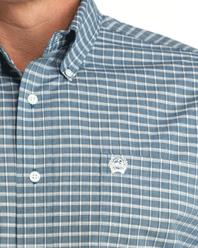 CINCH Shirts Cinch Men's Classic Blue Plaid Button Down Western Shirt MTW1106053
