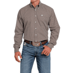 CINCH Shirts Cinch Men's Geometric Print Brown Long Sleeve Button Down Western Shirt MTW1105615