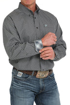 CINCH Shirts Cinch Men's Geometric Print Gray Button Down Western Shirt MTW1105894