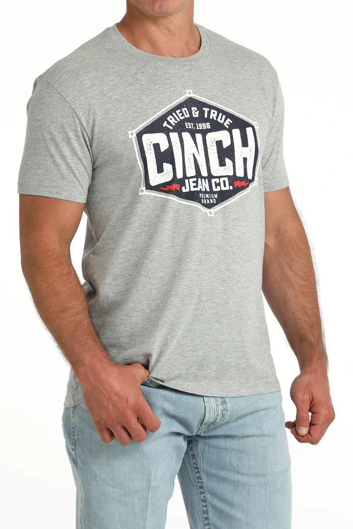 CINCH Shirts Cinch Men's Gray Graphic T-Shirt MTT1690725