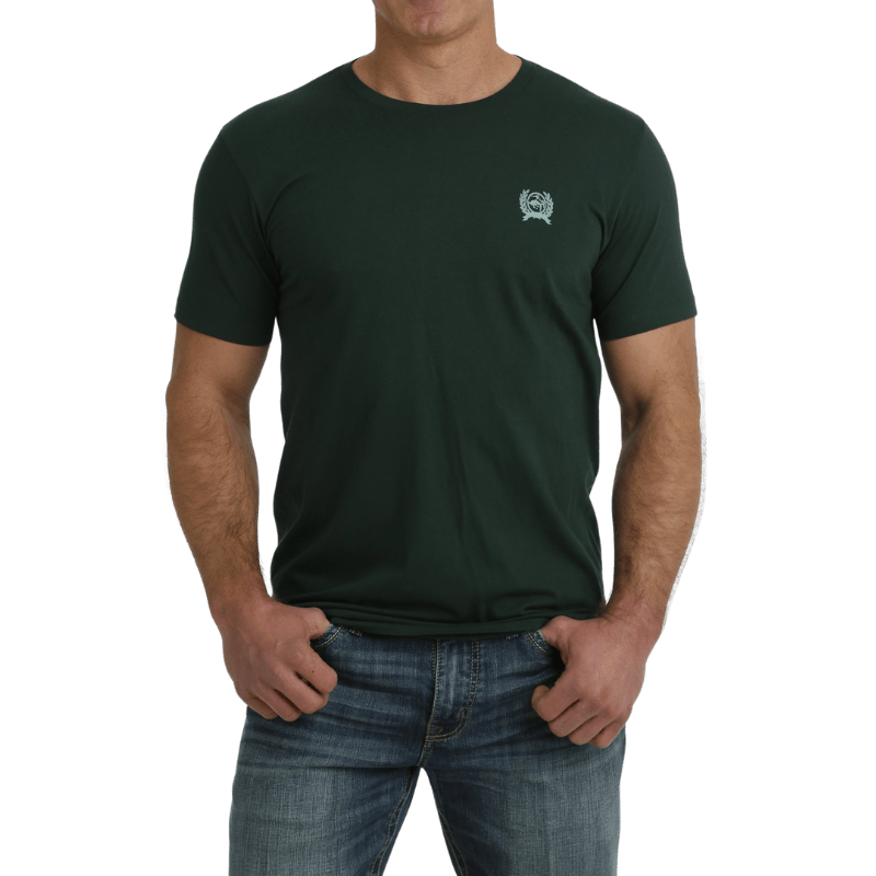 Cinch Shirts Cinch Men's Green Short Sleeve T-Shirt MTT1690606