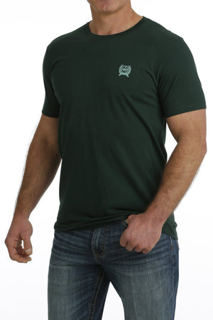 Cinch Shirts Cinch Men's Green Short Sleeve T-Shirt MTT1690606