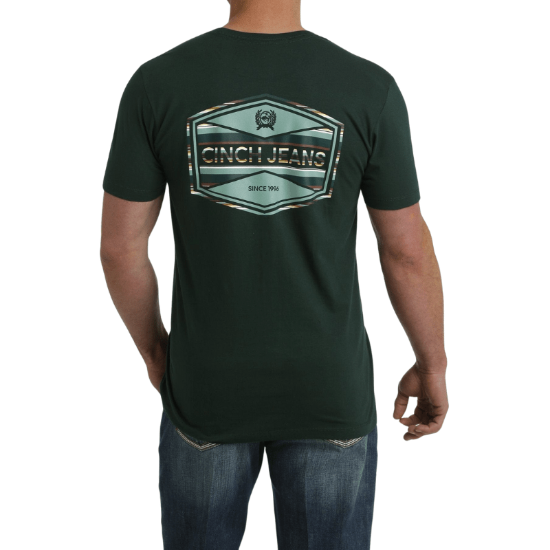 Cinch Shirts Cinch Men's Green Short Sleeve T-Shirt MTT1690606