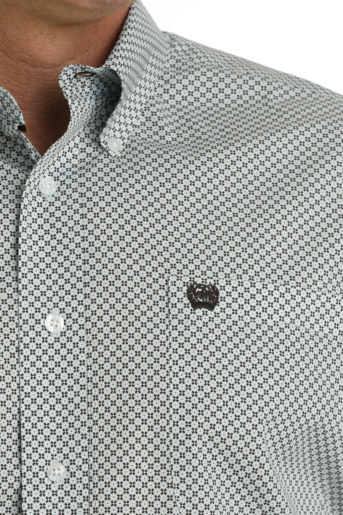 Cinch Men's Light Blue Geometric Print Long Sleeve Button Down Western - Russell's Western Wear, Inc. Cinch Men's Light Blue Geometric Print Long Sleeve Button Down Western - Russell's Western Wear, Inc.