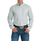 CINCH Shirts Cinch Men's Light Blue Modern Fit Long Sleeve Button Down Western Shirt MTW1347092