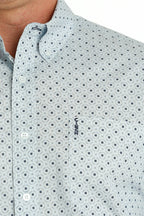 CINCH Shirts Cinch Men's Light Blue Modern Fit Long Sleeve Button Down Western Shirt MTW1347092