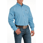 CINCH Shirts Cinch Men's Medallion Blue/White Long Sleeve Button Down Western Shirt MTW1105542