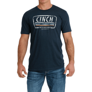 Cinch Shirts Cinch Men's Navy American Denim Short Sleeve T-Shirt MTT1690602