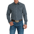 Cinch Shirts Cinch Men's Navy Modern Fit Long Sleeve Western Snap Shirt MTW1303073