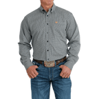 Cinch Shirts Cinch Men's Navy Stretch Geometric Print Long Sleeve Button Down Western Shirt MTW1105699
