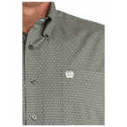 CINCH Shirts Cinch Men's Olive Green Print Long Sleeve Western Shirt MTW1105981