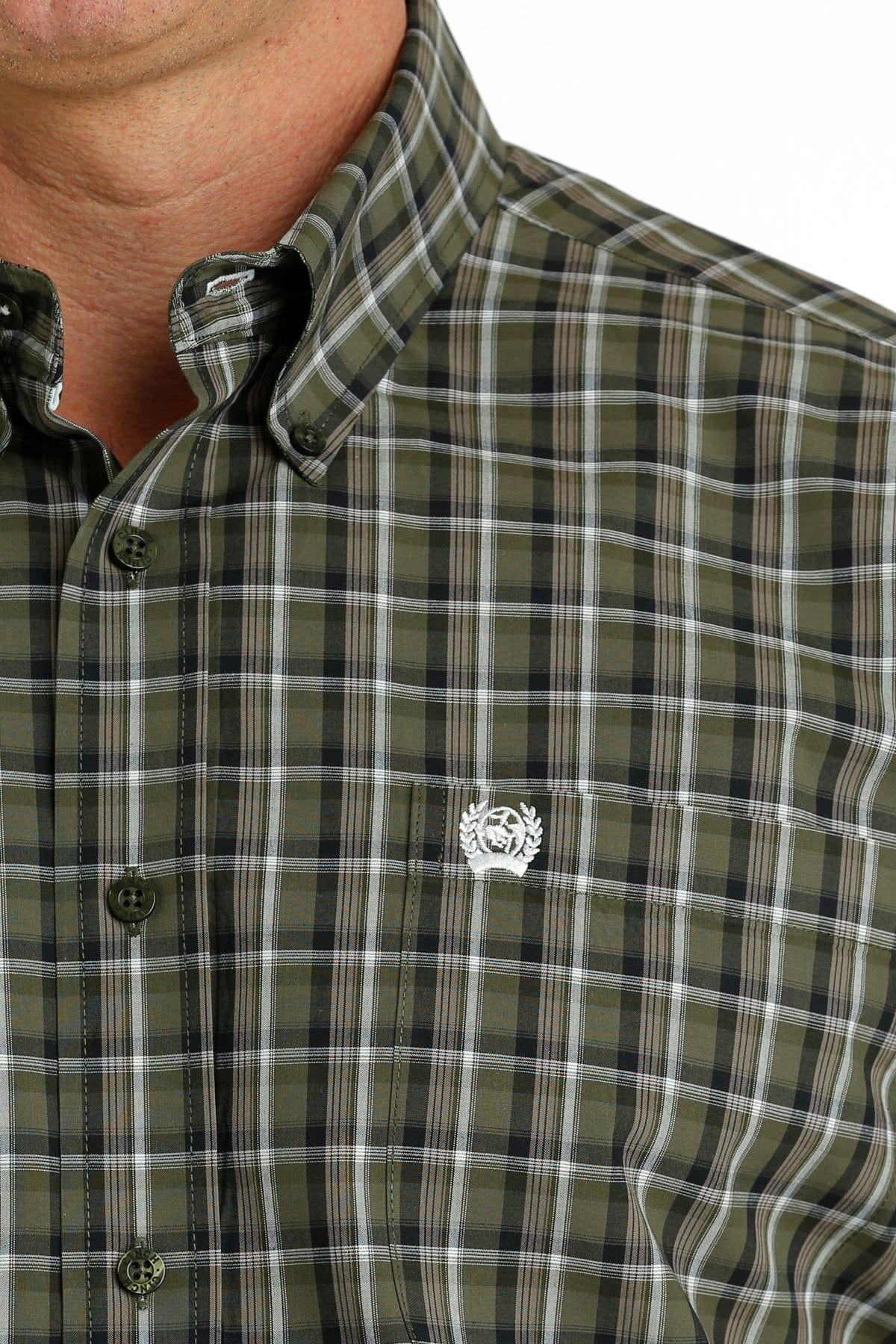 Cinch Men's Olive Plaid Long Sleeve Button Down Western Shirt MTW11056 Russell's Western Wear, Inc. Cinch Men's Olive Plaid Long Sleeve Button Down Western Shirt MTW11056 Russell's Western Wear, Inc.