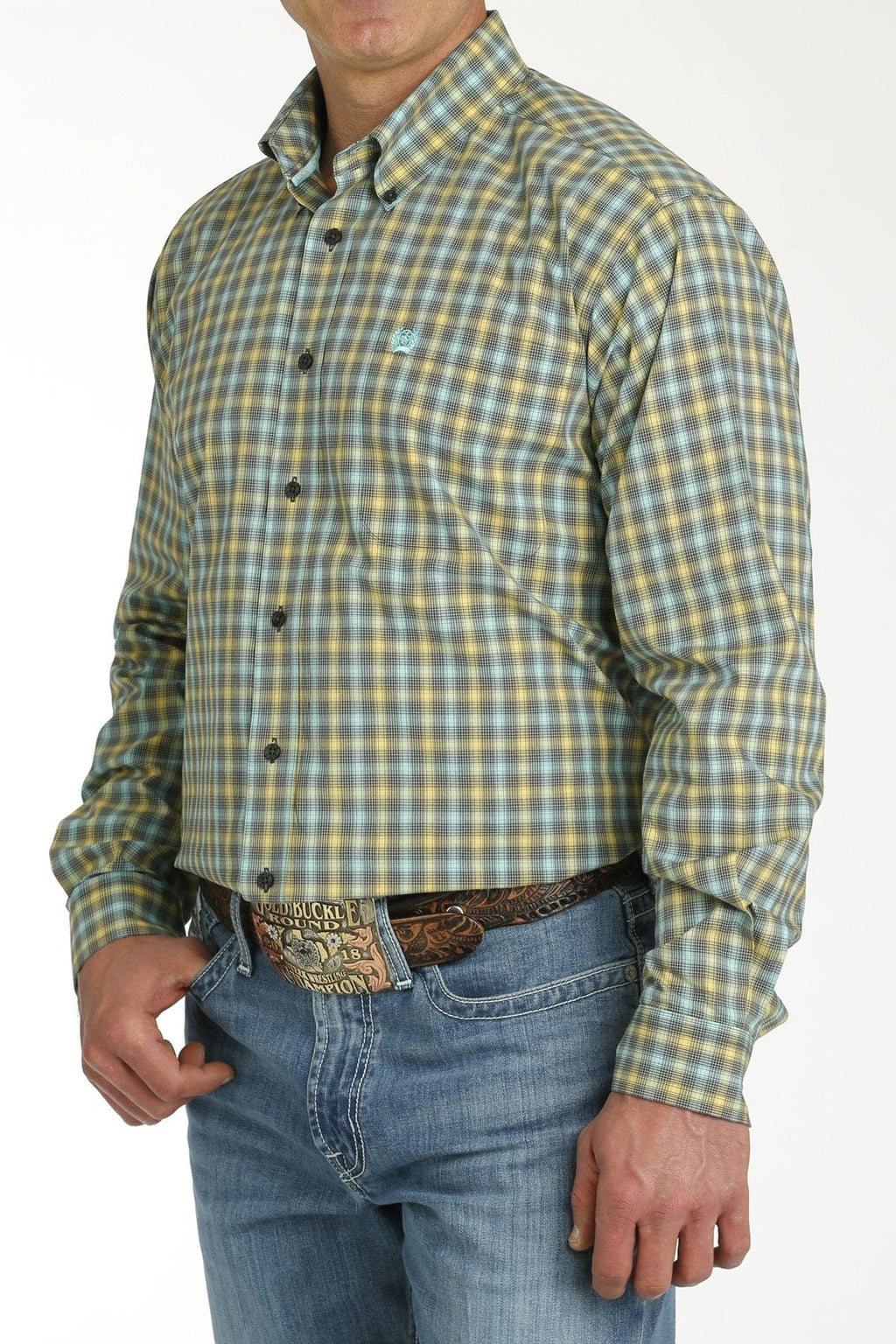 Cinch Shirts Cinch Men's Plaid Button Down Long Sleeve Western Shirt MTW1105755