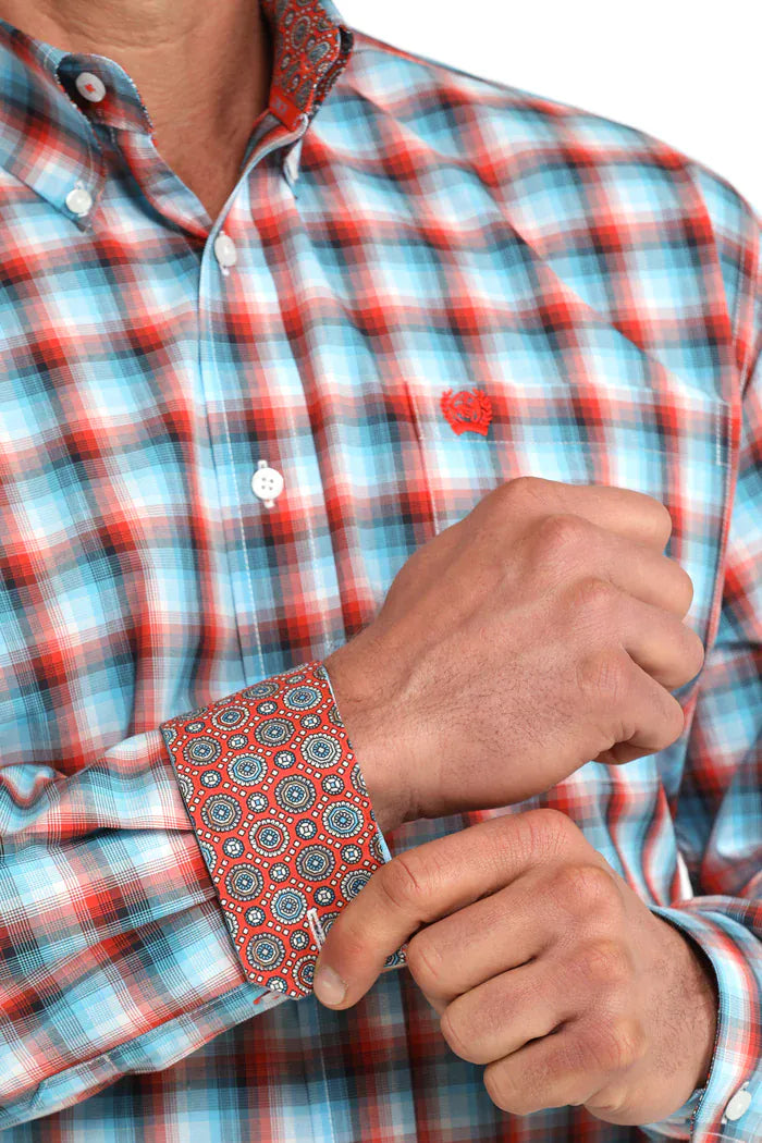 CINCH Shirts Cinch Men's Plaid Classic Fit Button Down Western Shirt MTW1106096