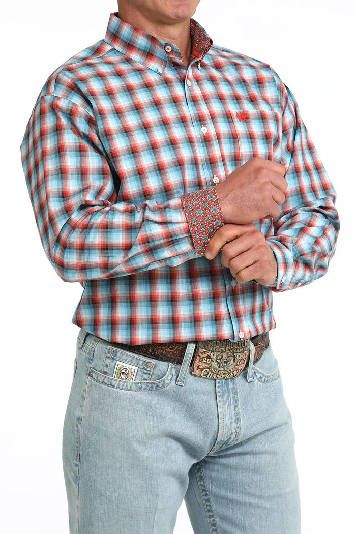 CINCH Shirts Cinch Men's Plaid Classic Fit Button Down Western Shirt MTW1106096