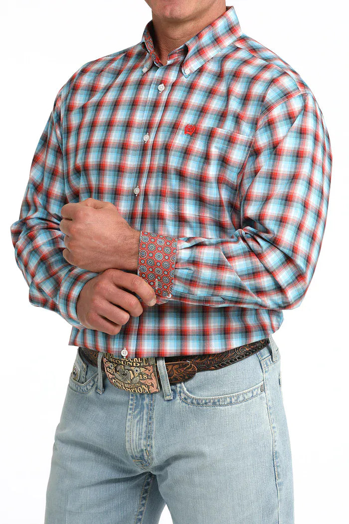 CINCH Shirts Cinch Men's Plaid Classic Fit Button Down Western Shirt MTW1106096