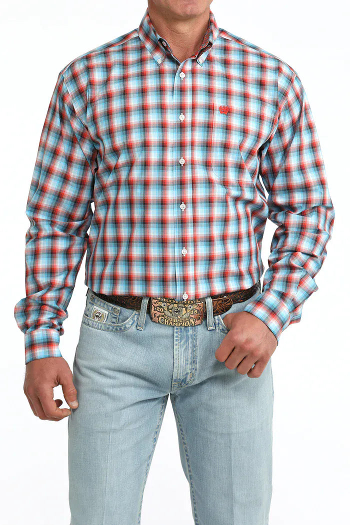 CINCH Shirts Cinch Men's Plaid Classic Fit Button Down Western Shirt MTW1106096