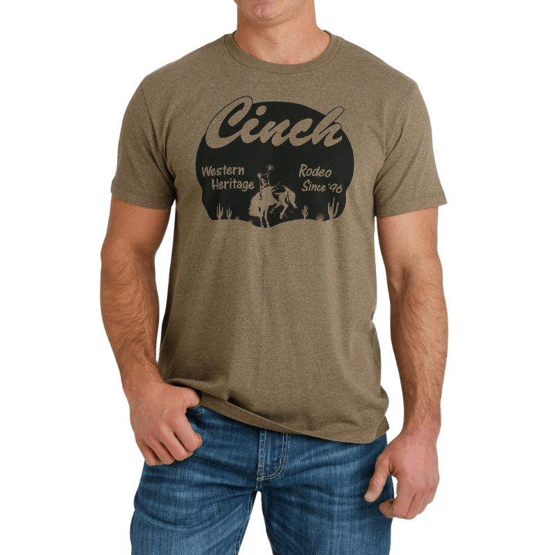 Cinch Shirts Cinch Men's Western Heritage Brown Short Sleeve Graphic Tee MTT1690597