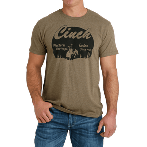 Cinch Shirts Cinch Men's Western Heritage Brown Short Sleeve Graphic Tee MTT1690597