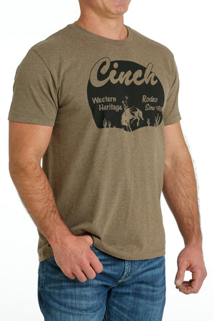 Cinch Shirts Cinch Men's Western Heritage Brown Short Sleeve Graphic Tee MTT1690597
