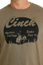 Cinch Shirts Cinch Men's Western Heritage Brown Short Sleeve Graphic Tee MTT1690597