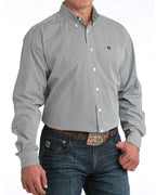 CINCH Shirts Cinch Men's White Geometric Button Down Western Shirt MTW1106050