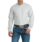Cinch Shirts Cinch Men's White Plaid Long Sleeve Button Down Western Shirt MTW1105701