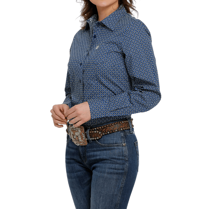 CINCH Shirts Cinch Women's Blue Button Down Western Long Sleeve Shirt MSW9164192