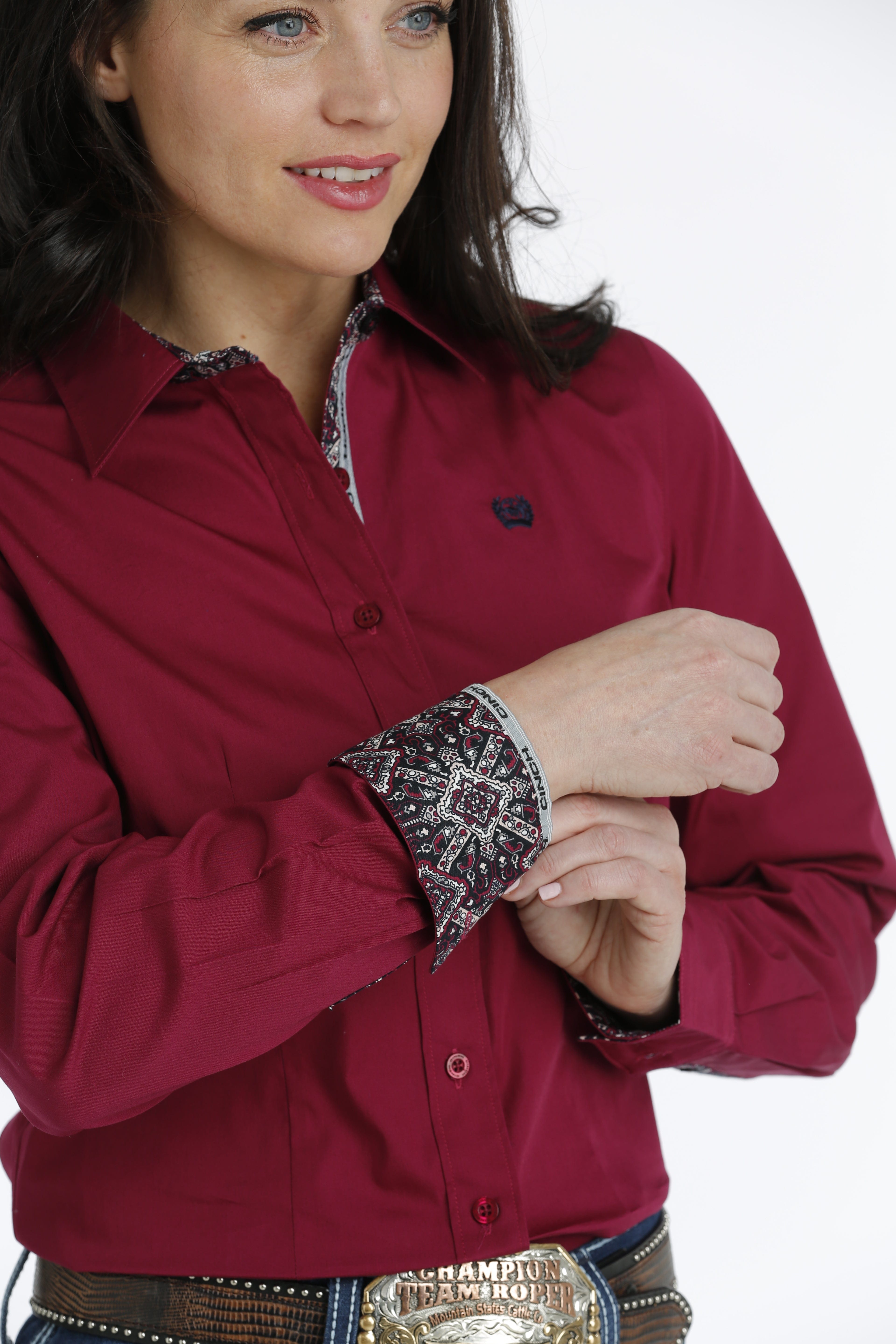 Cinch Women's Burgundy Long Sleeve Button Down Western Shirt MSW916504 Russell's Western Wear, Inc. Cinch Women's Burgundy Long Sleeve Button Down Western Shirt MSW916504 Russell's Western Wear, Inc.