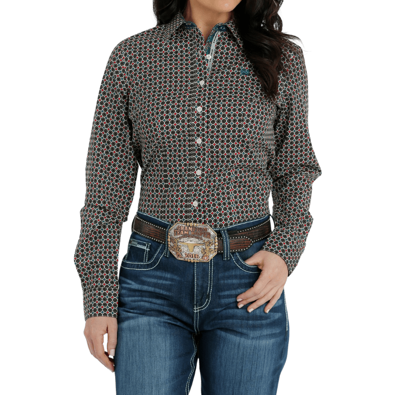 Cinch Shirts Cinch Women's Geometric Print Long Sleeve Button Down Western Shirt MSW9165040