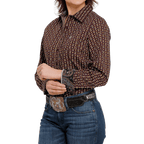 CINCH Shirts Cinch Women's Purple/Gold Long Sleeve Button Down Shirt MSW9164194