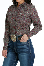 Cinch Shirts Cinch Women's Purple Long Sleeve Western Snap Shirt MSW9201045