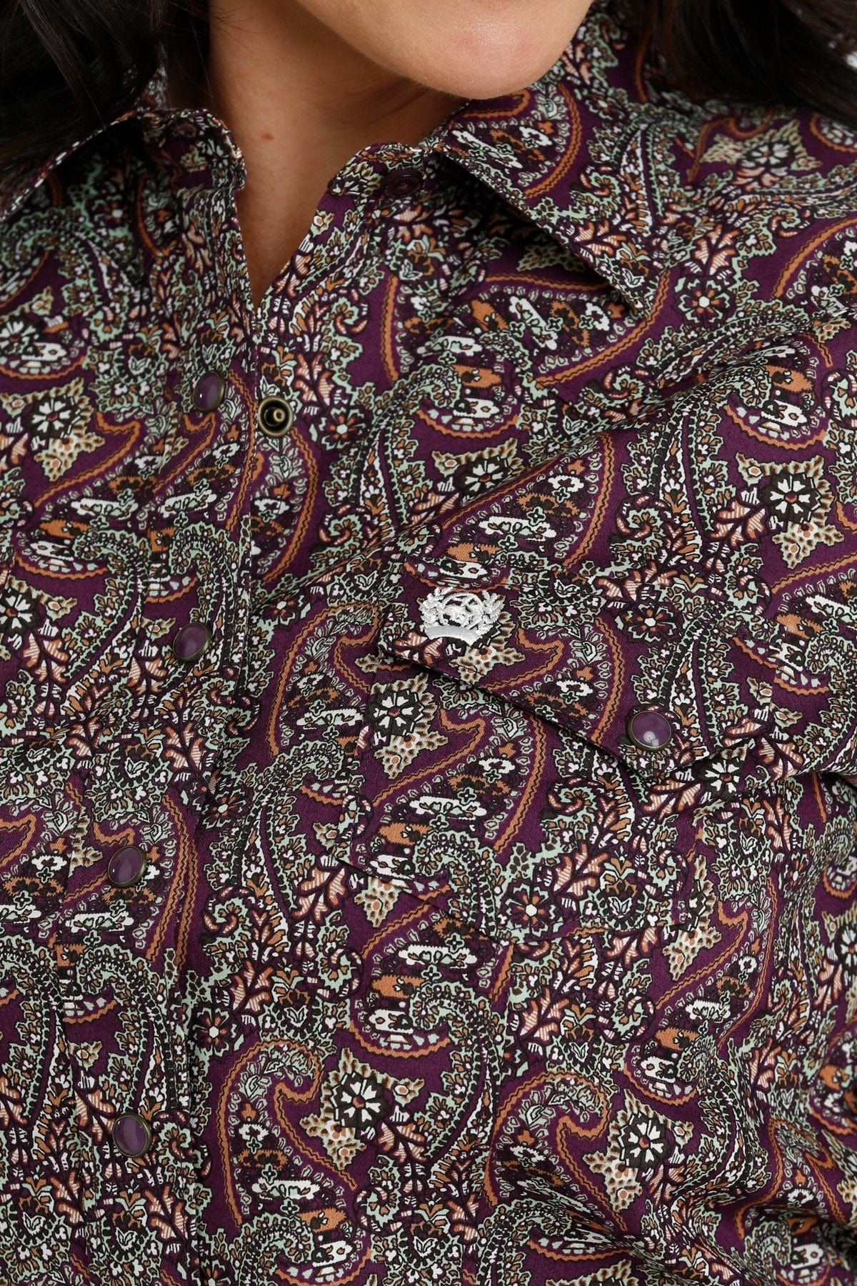 Cinch Shirts Cinch Women's Purple Long Sleeve Western Snap Shirt MSW9201045